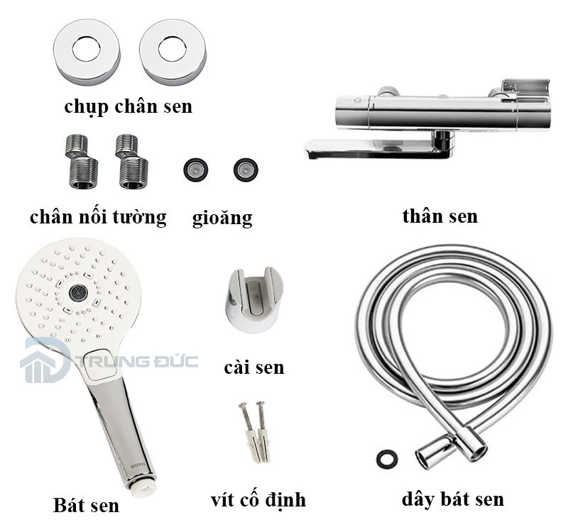 Vòi Sen Nhiệt Độ TOTO TBV03427V/TBW01010A Xả Bồn 7 Sen nhiệt độ Toto TBV03427V/TBW01010A