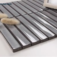 Gạch mosaic que mặt lõm màu xám 20x145 mm 7 Gạch mosaic màu xám