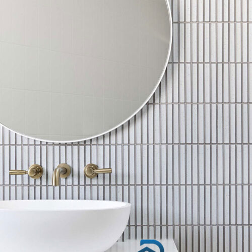 Gạch mosaic ốp tường chậu rửa mặt lavabo