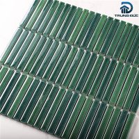 Gạch mosaic que đũa màu xanh lá cây