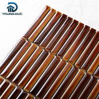 Gạch mosaic que màu nâu 12x92 mm