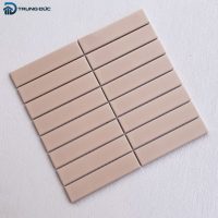 Gạch mosaic thanh que màu hồng mờ 32x145 mm