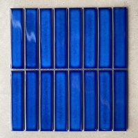 Gạch mosaic thanh que màu xanh sapphire 32x145 mm