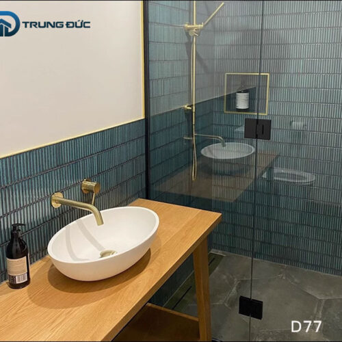 Gạch mosaic trang trí phòng tắm màu xanh