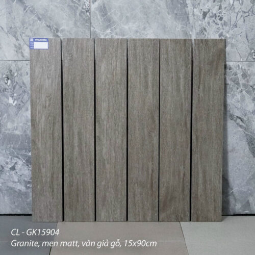 Gạch 15x90 Viglacera CL-GK15904 giả gỗ màu ghi granite men matt