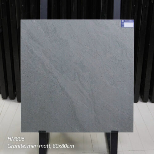 Gạch Viglacera 800x800 màu xám HM806 granite men matt