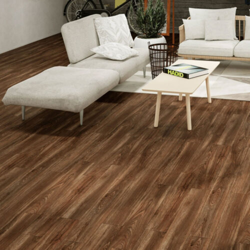 Phối cảnh gạch lát nền giả gỗ 15x90 GK15901