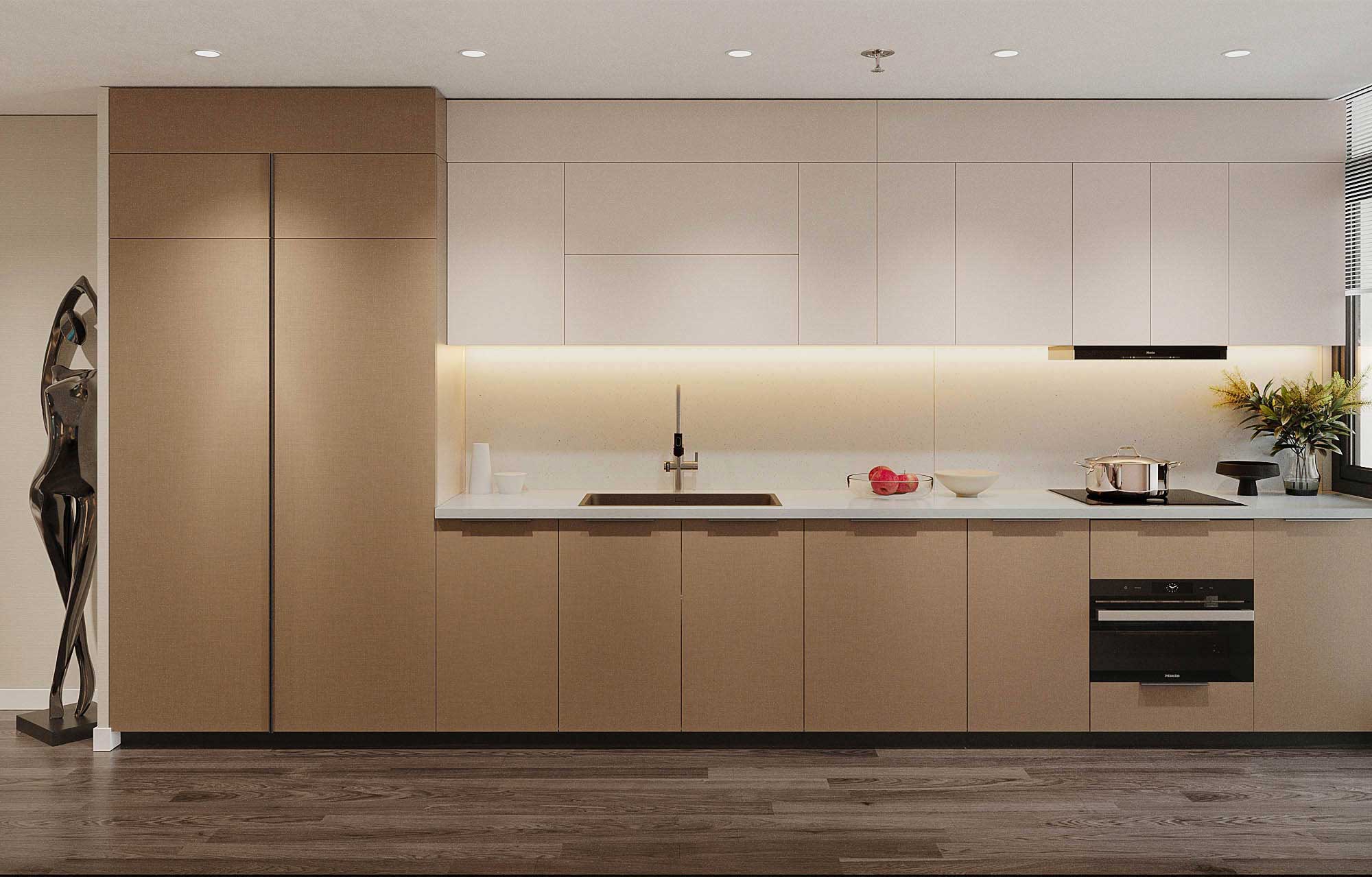 Phòng bếp căn hộ mẫu TMC Smart Home