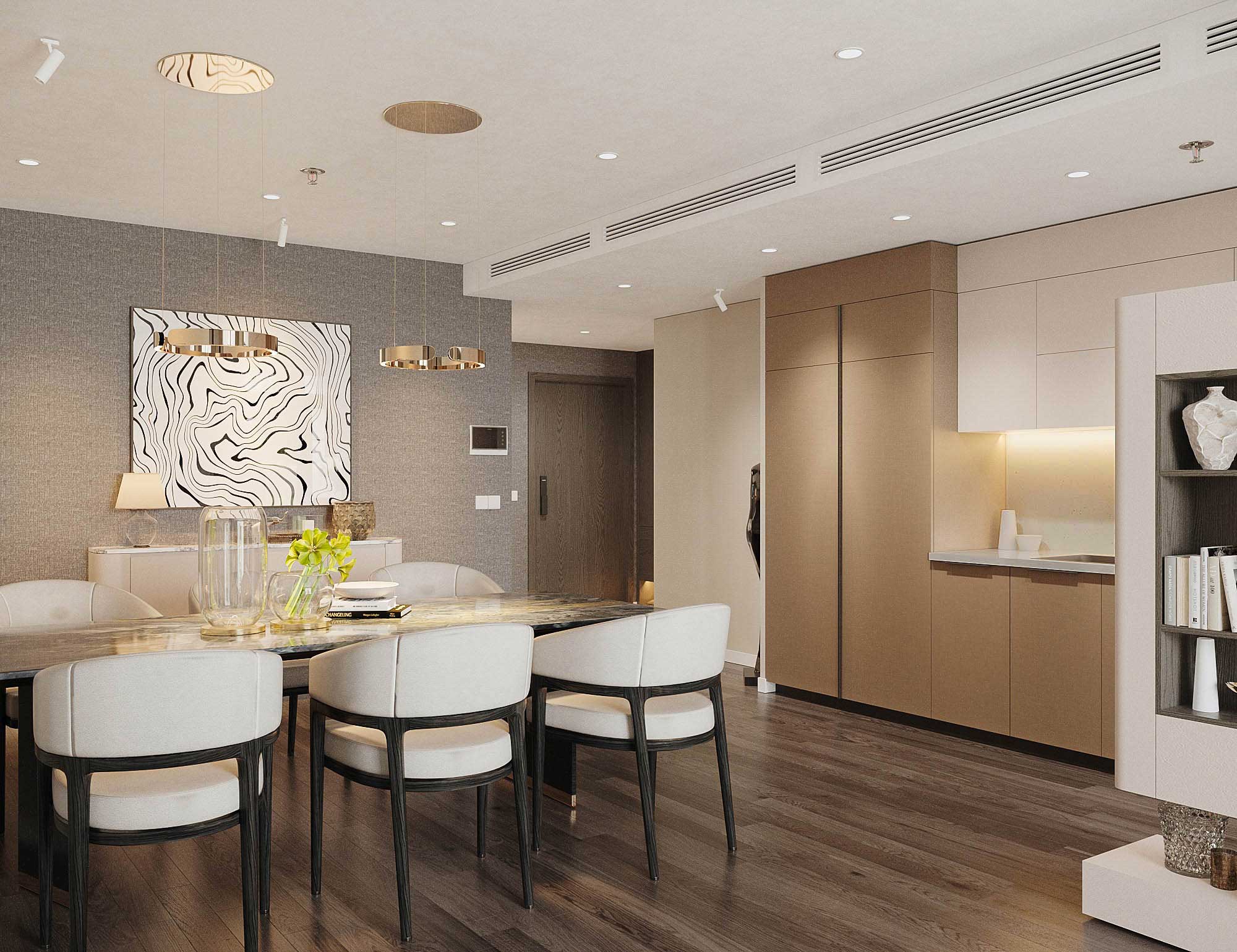 Khu vực trần, sàn và tường của căn hộ mẫu TMC Smart Home