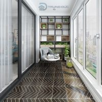 Gạch bông xương cá 30x30 màu đen