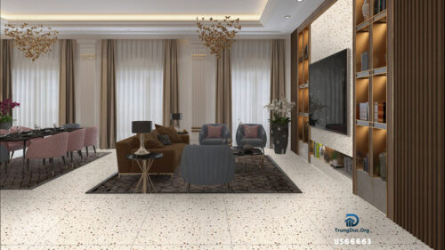 Gạch terrazzo lát nền phòng khách
