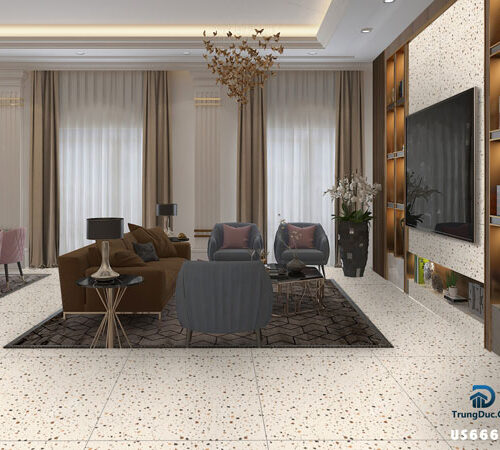 Gạch terrazzo lát nền phòng khách