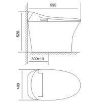 Bản vẽ kỹ thuật bồn cầu Viglacera V93.GW