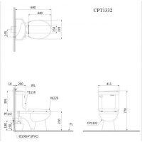 Bản vẽ kỹ thuật bệt thoát ngang Caesar CPT1332