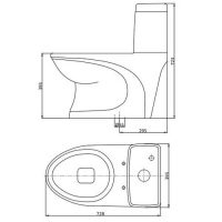 Bản vẽ kỹ thuật bồn cầu Viglacera V39M
