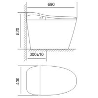 Bản vẽ kỹ thuật bồn cầu Viglacera V94.GW