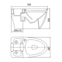 Bản vẽ kỹ thuật bồn cầu Viglacera V90