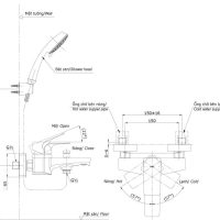Bản vẽ kỹ thuật củ sen gật gù TOTO TBG07302V