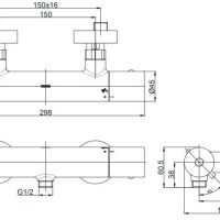 Bản vẽ kỹ thuật củ sen nhiệt độ TOTO TBV01401BA