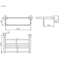 Bản vẽ kỹ thuật thanh treo khăn hai tầng TOTO DST01