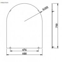 Gương phòng tắm TOTO YM6075FA 600x750mm 3 Bản vẽ kỹ thuật gương phòng tắm TOTO YM6075FA