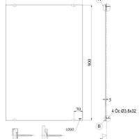 Gương phòng tắm TOTO YM6090A 600x900mm 3 Bản vẽ kỹ thuật gương phòng tắm TOTO YM6090A