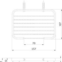 Giá để xà bông TOTO TX2BV1B 3 Bản vẽ kỹ thuật khay xà bông TOTO TX2BV1B