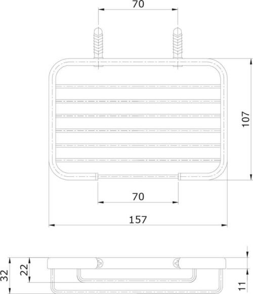Bản vẽ kỹ thuật khay xà bông TOTO TX2BV1B