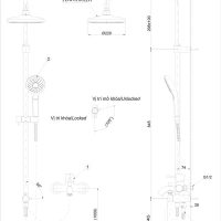 Bản vẽ kỹ thuật thân sen cây TOTO TBW01002BA