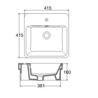 Bản vẽ kỹ thuật lavabo Viglacera V24