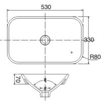Bản vẽ kỹ thuật chậu rửa mặt Viglacera V28