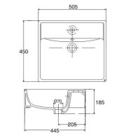 Bản vẽ kỹ thuật lavabo Viglacera V42M