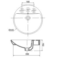 Bản vẽ kỹ thuật lavabo Viglacera V26
