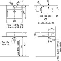 Bản vẽ kỹ thuật bồn rửa mặt INAX aL-293V