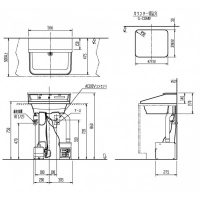 Bản vẽ kỹ thuật Lavabo INAX L-C11A3-AS Nhật Bản tự động