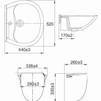 Bản vẽ kỹ thuật lavabo treo tường Viglacera S507