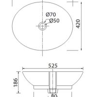 Bản vẽ kỹ thuật chậu rửa mặt Viglacera BS415