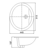 Bản vẽ kỹ thuật lavabo Viglacera dương vành CD1