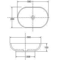 Bản vẽ kỹ thuật lavabo Viglacera CD15