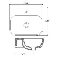 Bồn rửa lavabo Viglacera V23 Mekong treo tường 7 Bản vẽ kỹ thuật lavabo Viglacera V23