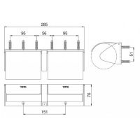 Bản vẽ kỹ thuật móc treo giấy vệ sinh đôi TOTO GS714W