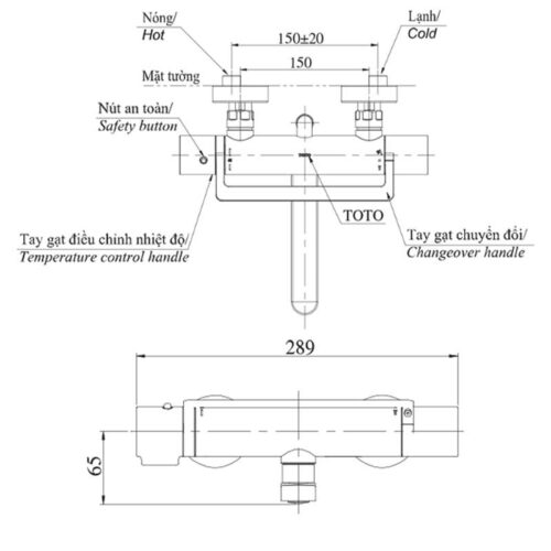Bản vẽ kỹ thuật củ sen nhiệt độ TOTO TBV03429V