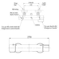 Bản vẽ kỹ thuật củ sen nhiệt độ TOTO TBV03431V