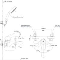 Bản vẽ kỹ thuật củ sen gật gù TOTO TBG09302V