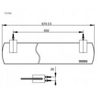 Bản vẽ kỹ thuật kệ kính TOTO TS706