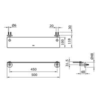 Bản vẽ kỹ thuật kệ kính TOTO TX705AES