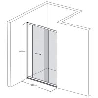 Bản vẽ kỹ thuật phòng tắm kính Fendi FKP-4X2