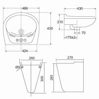 Bản vẽ kỹ thuật lavabo Viglacera S506/S602