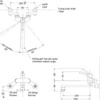 Bản vẽ kỹ thuật vòi bếp TOTO TKS05316J