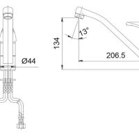 Bản vẽ kỹ thuật vòi bếp TOTO TX604KDN